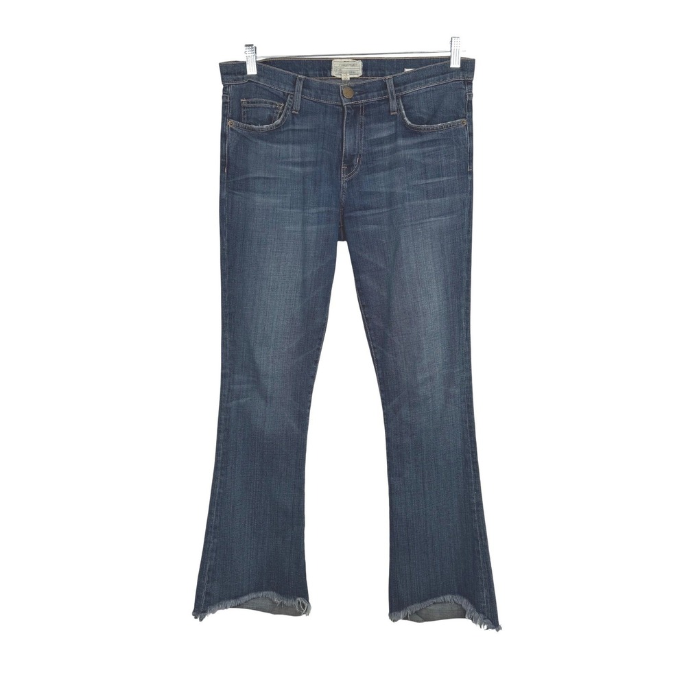 Current Elliott Womens Blue The Flip Flop Loved Frayed Hem Bootcut Jeans Size 28 - Picture 3 of 12